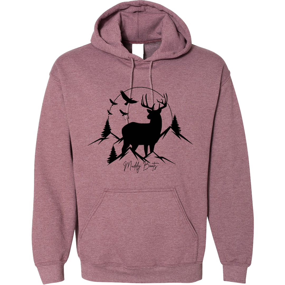 Mountain Deer Adult Hoodie
