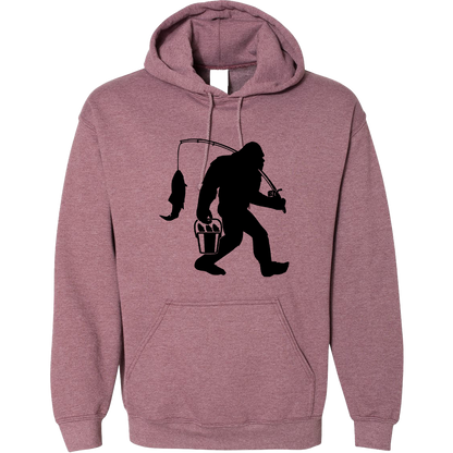 Fishing Sasquatch Adult Hoodie