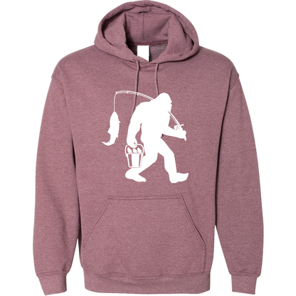 Fishing Sasquatch Adult Hoodie