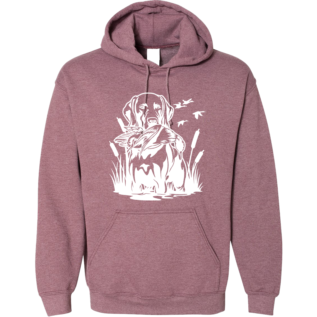 Duck Hunting Dog Adult Hoodie