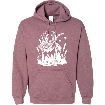 Duck Hunting Dog Adult Hoodie