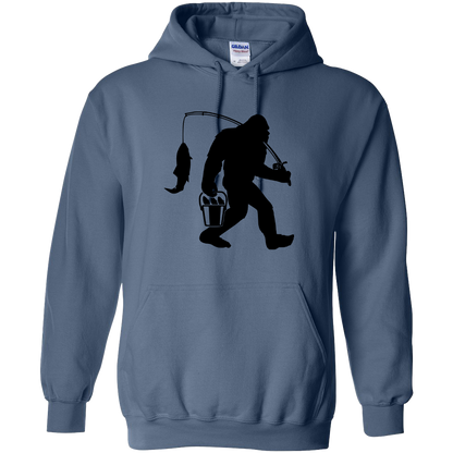 Fishing Sasquatch Adult Hoodie