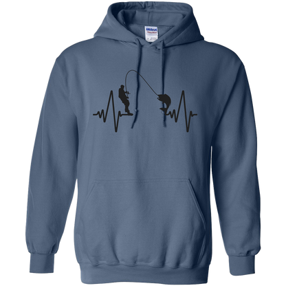 Fishing Heartbeat Adult Hoodie