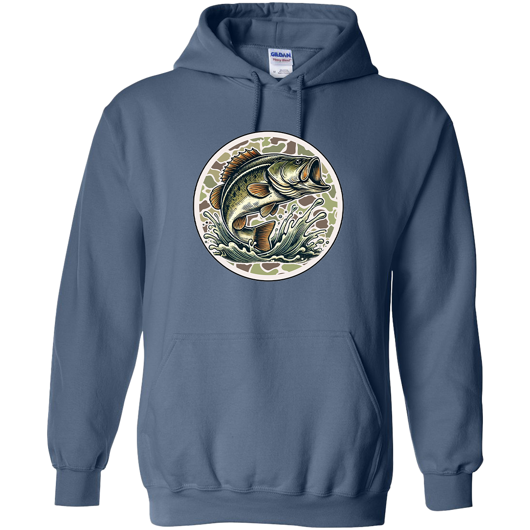Jumping Bass Adult Hoodie