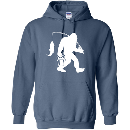 Fishing Sasquatch Adult Hoodie