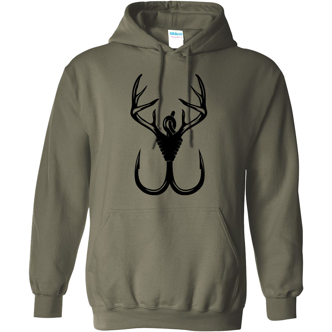 Antler Hook Adult Hoodie