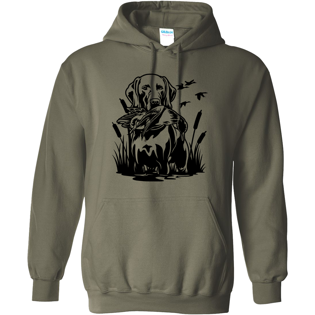 Duck Hunting Dog Adult Hoodie