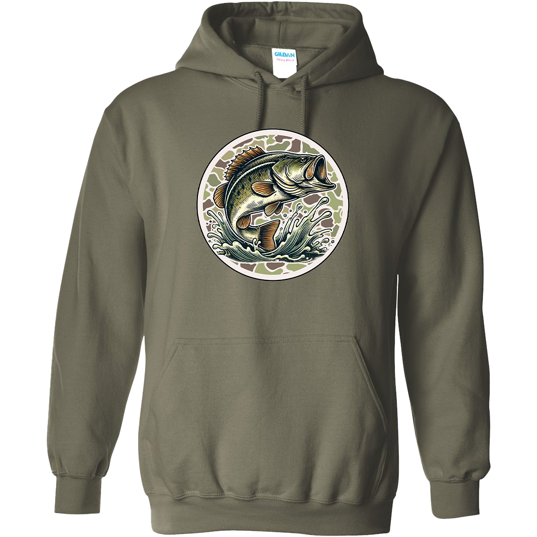 Jumping Bass Adult Hoodie