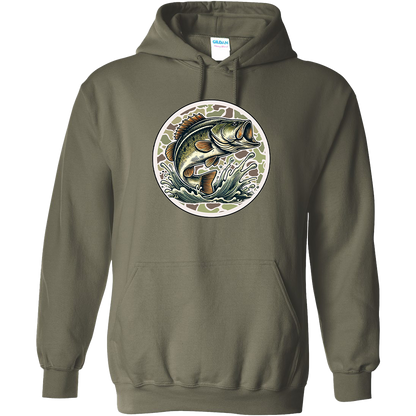 Jumping Bass Adult Hoodie