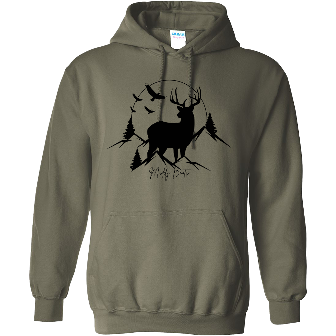Mountain Deer Adult Hoodie