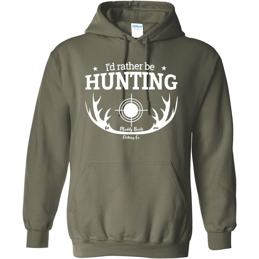 I'd Rather Be Hunting Adult Hoodie