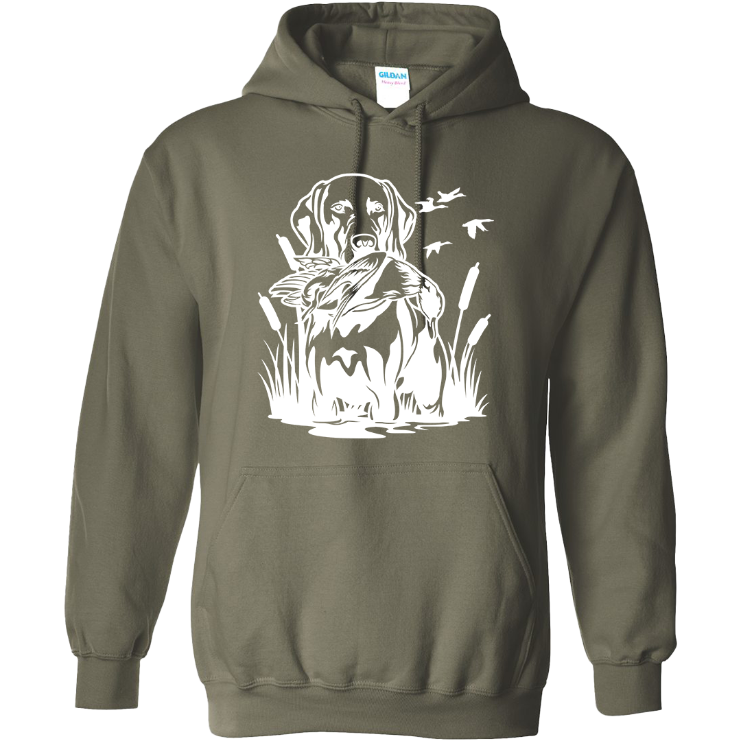 Duck Hunting Dog Adult Hoodie