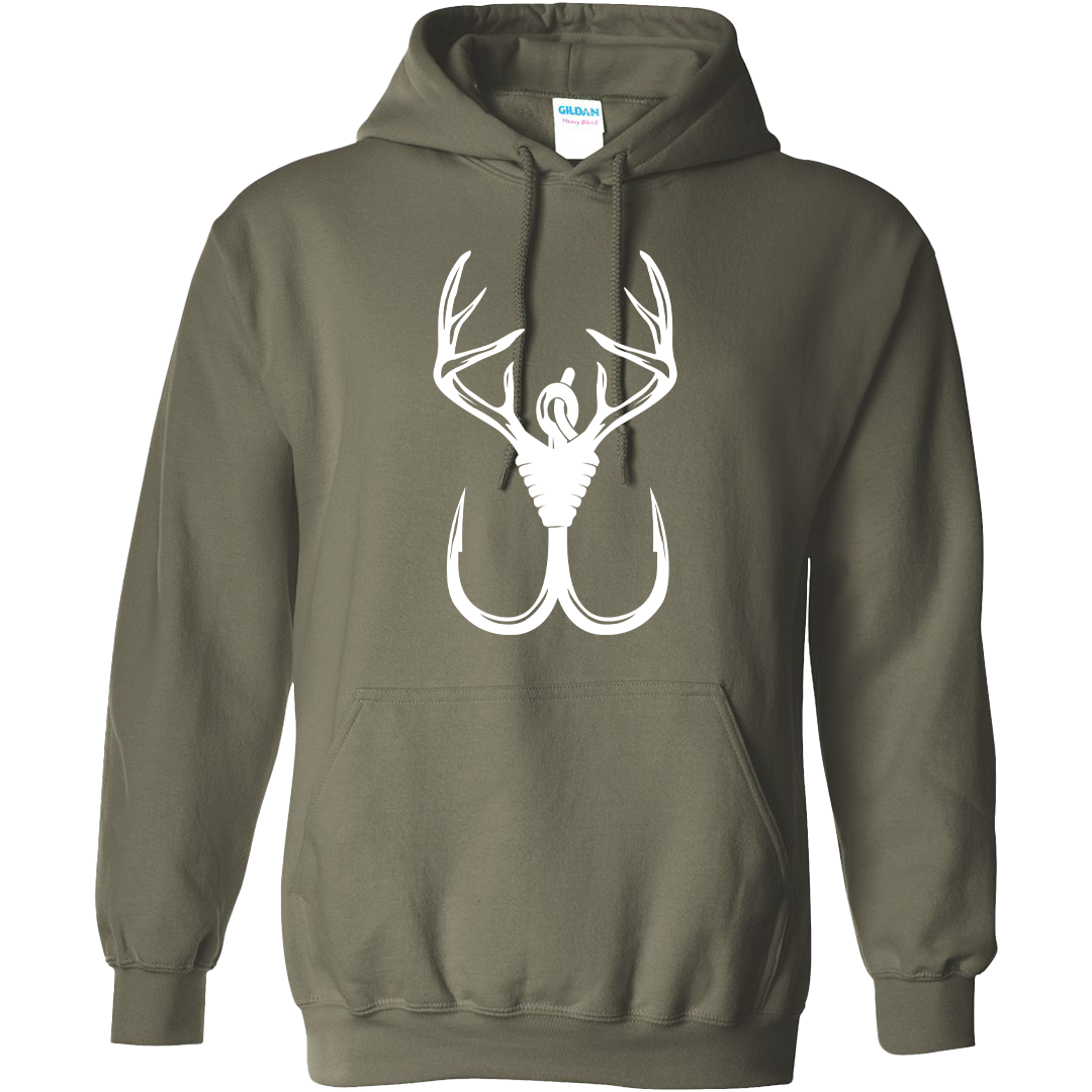 Antler Hook Adult Hoodie