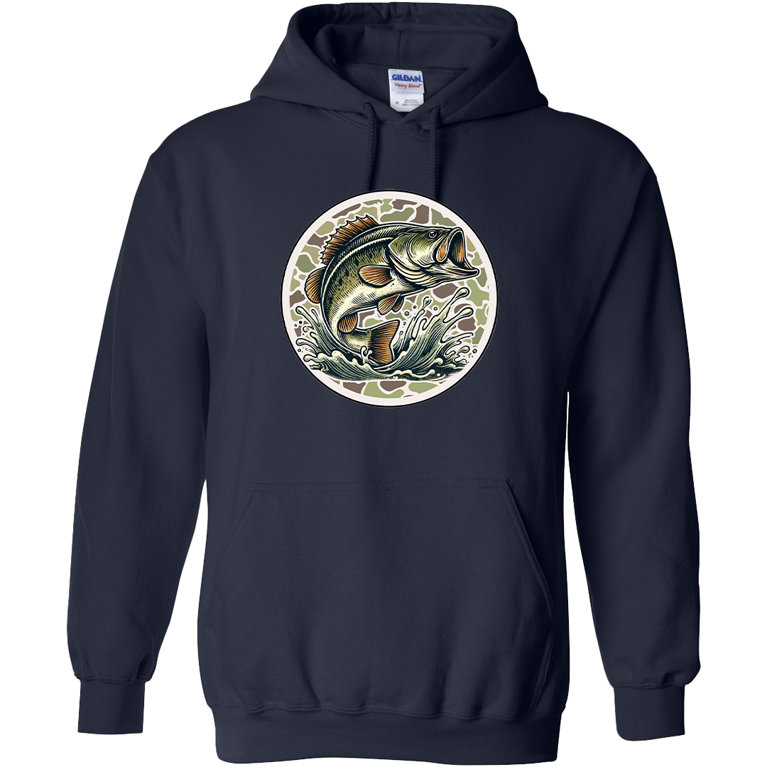 Jumping Bass Adult Hoodie