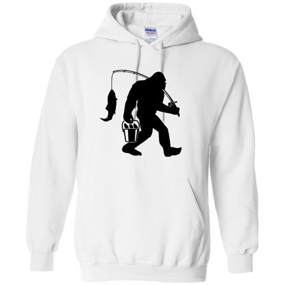 Fishing Sasquatch Adult Hoodie