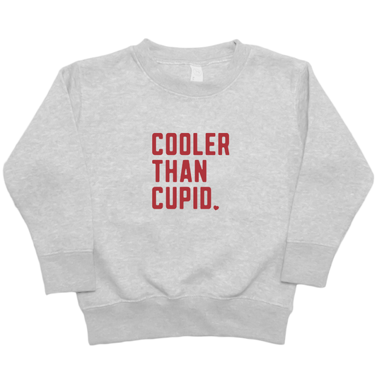 Cooler Than Cupid Kids Crew Neck Sweatshirt