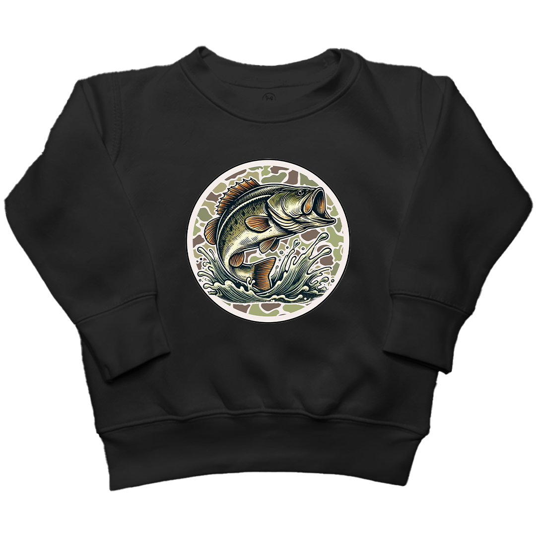 Jumping Bass Toddler Crew Neck Sweatshirt