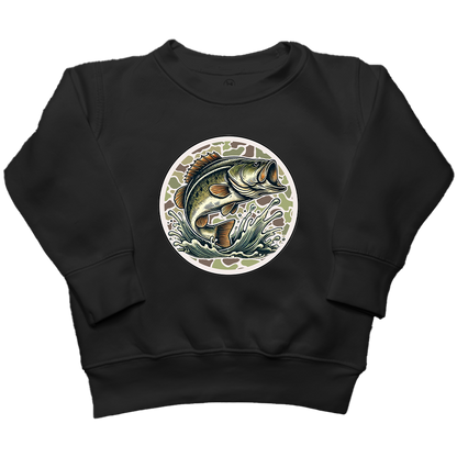 Jumping Bass Toddler Crew Neck Sweatshirt