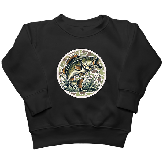 Jumping Bass Toddler Crew Neck Sweatshirt