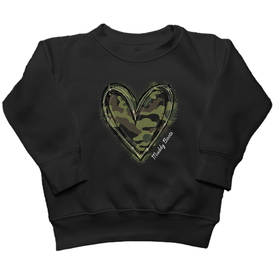 Hidden Heart Kids Crew Neck Sweatshirt