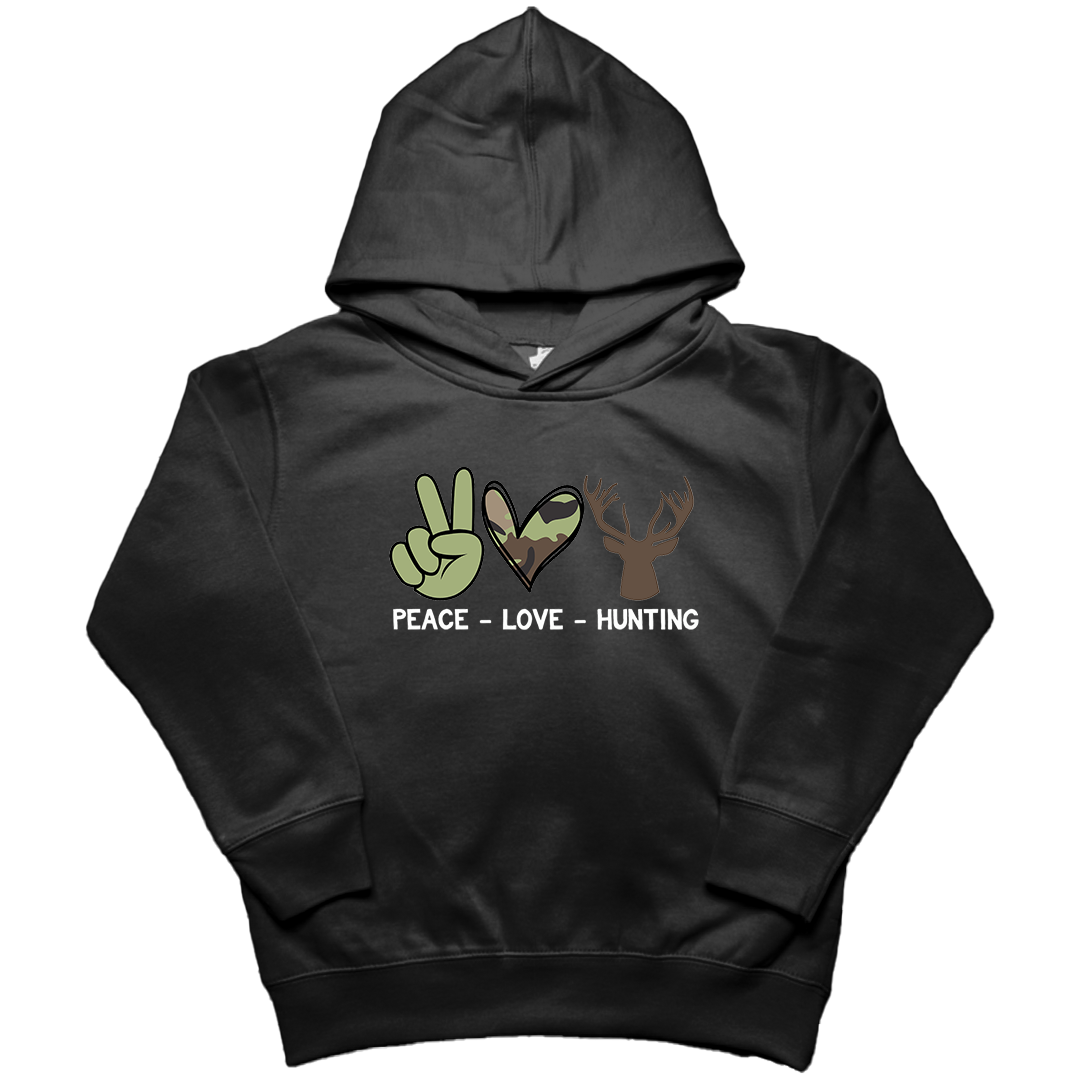 Peace Love Hunting Toddler Hoodie