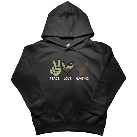 Peace Love Hunting Toddler Hoodie