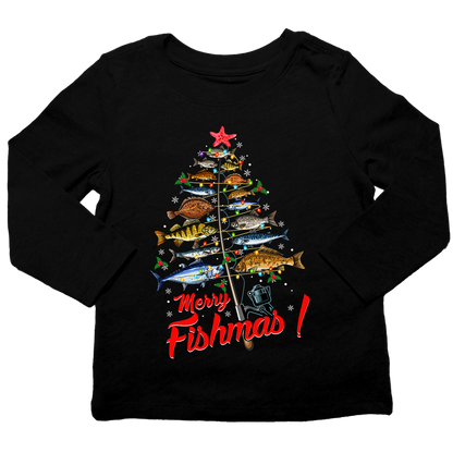 Merry Fishmas Toddler Long Sleeve Tee