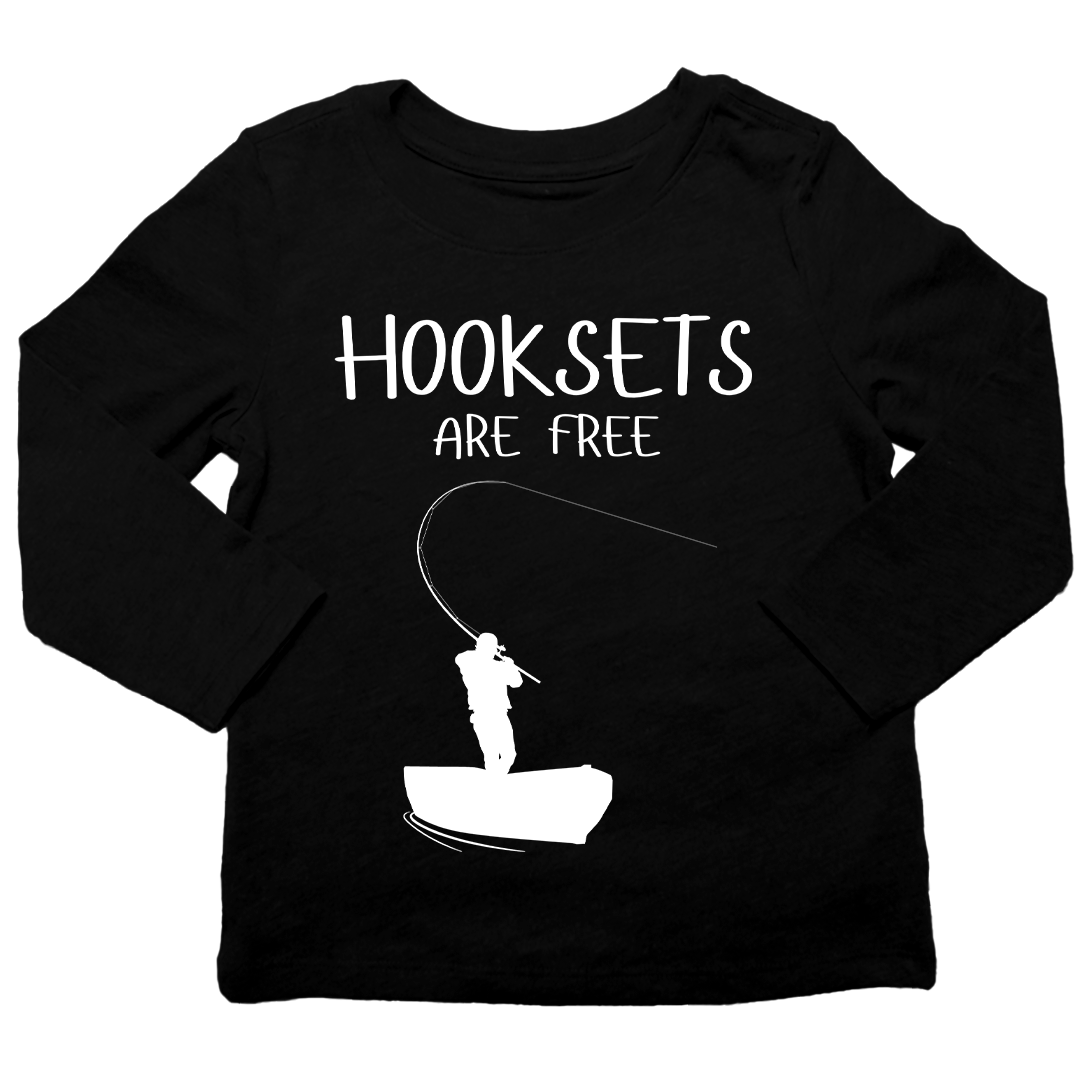 Hooksets Are Free Kids Long Sleeve Tee