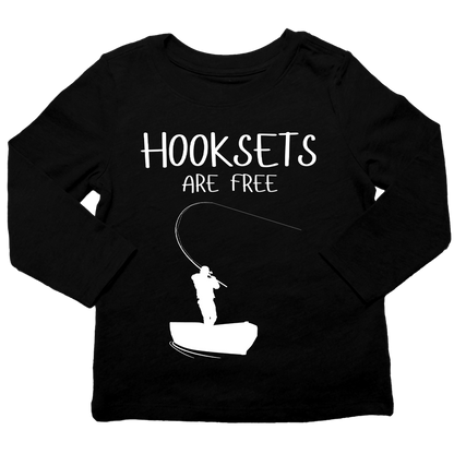 Hooksets Are Free Kids Long Sleeve Tee