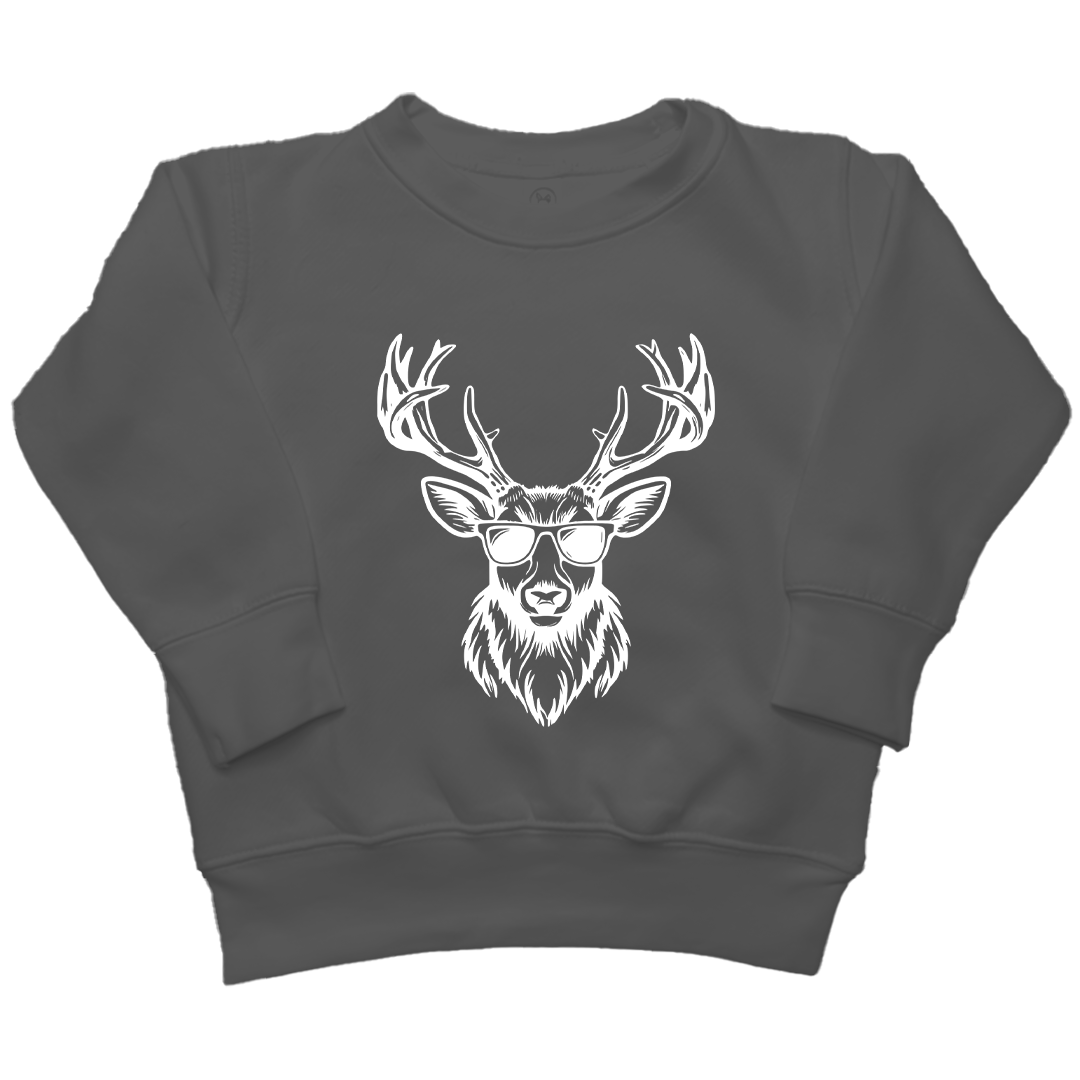 Cool Deer Kids Crew Neck Sweatshirt