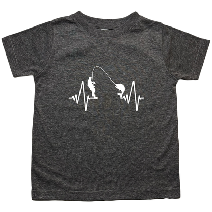 Fishing Heartbeat Kids Tee