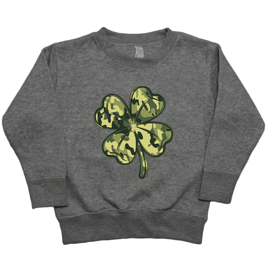 Camo Shamrock Toddler Crew Neck Sweatshirt