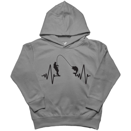 Fishing Heartbeat Toddler Hoodie