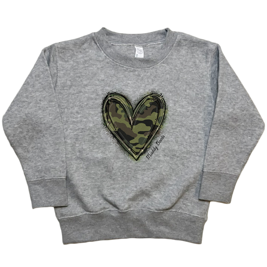 Hidden Heart Toddler Crew Neck Sweatshirt