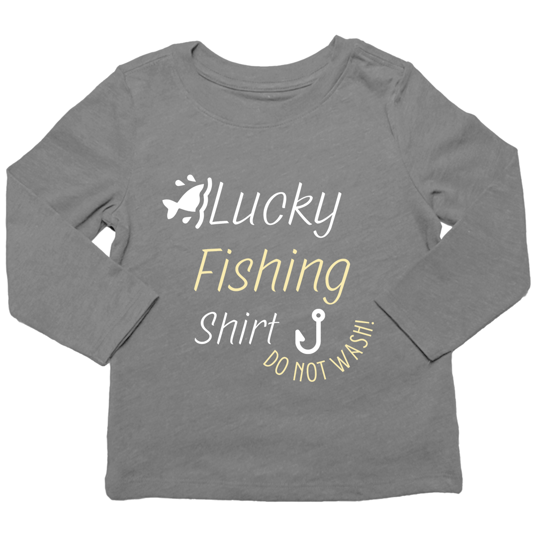 Lucky Fishing Shirt Kids Long Sleeve Tee