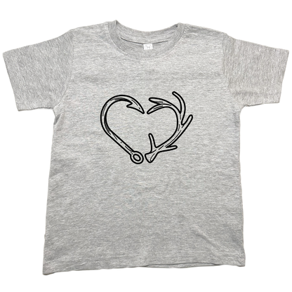 Hook Antler Heart Toddler Tee