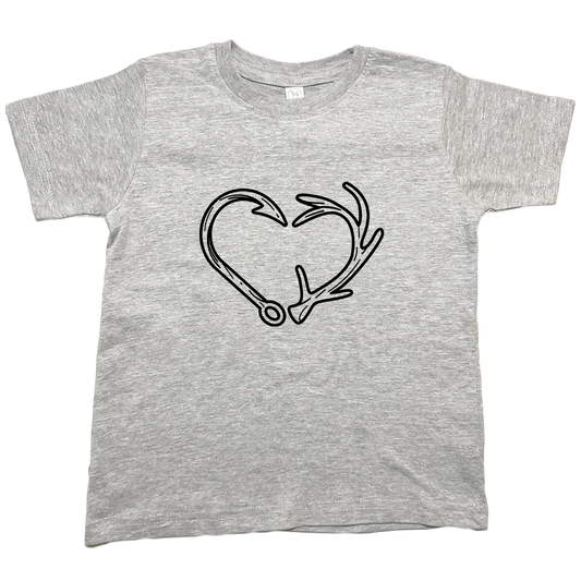 Hook Antler Heart Toddler Tee