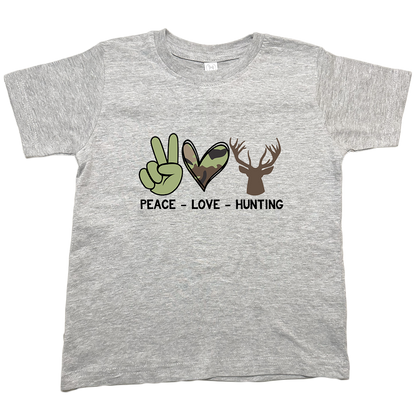 Peace Love Hunting Toddler Tee