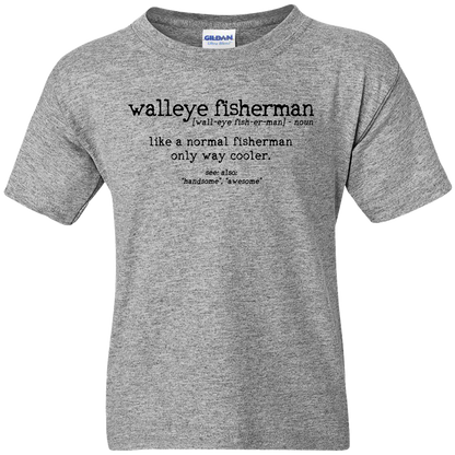 Walleye Fisherman Definition Kids Tee