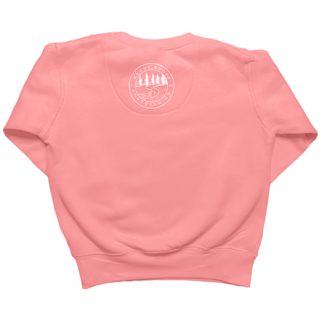 Fishing Sasquatch Toddler Crew Neck Sweatshirt