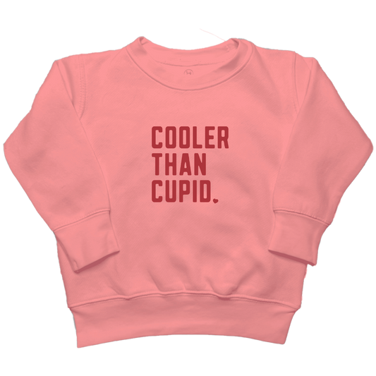 Cooler Than Cupid Toddler Crew Neck Sweatshirt