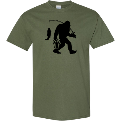 Fishing Sasquatch Kids Tee