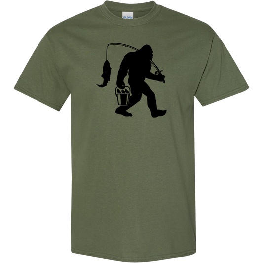 Fishing Sasquatch Kids Tee