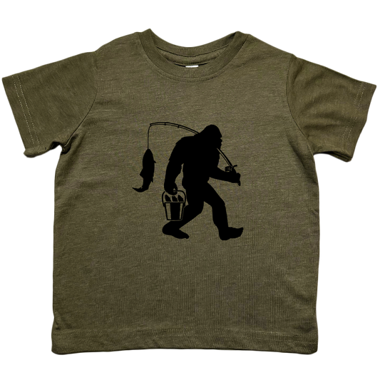 Fishing Sasquatch Toddler Tee