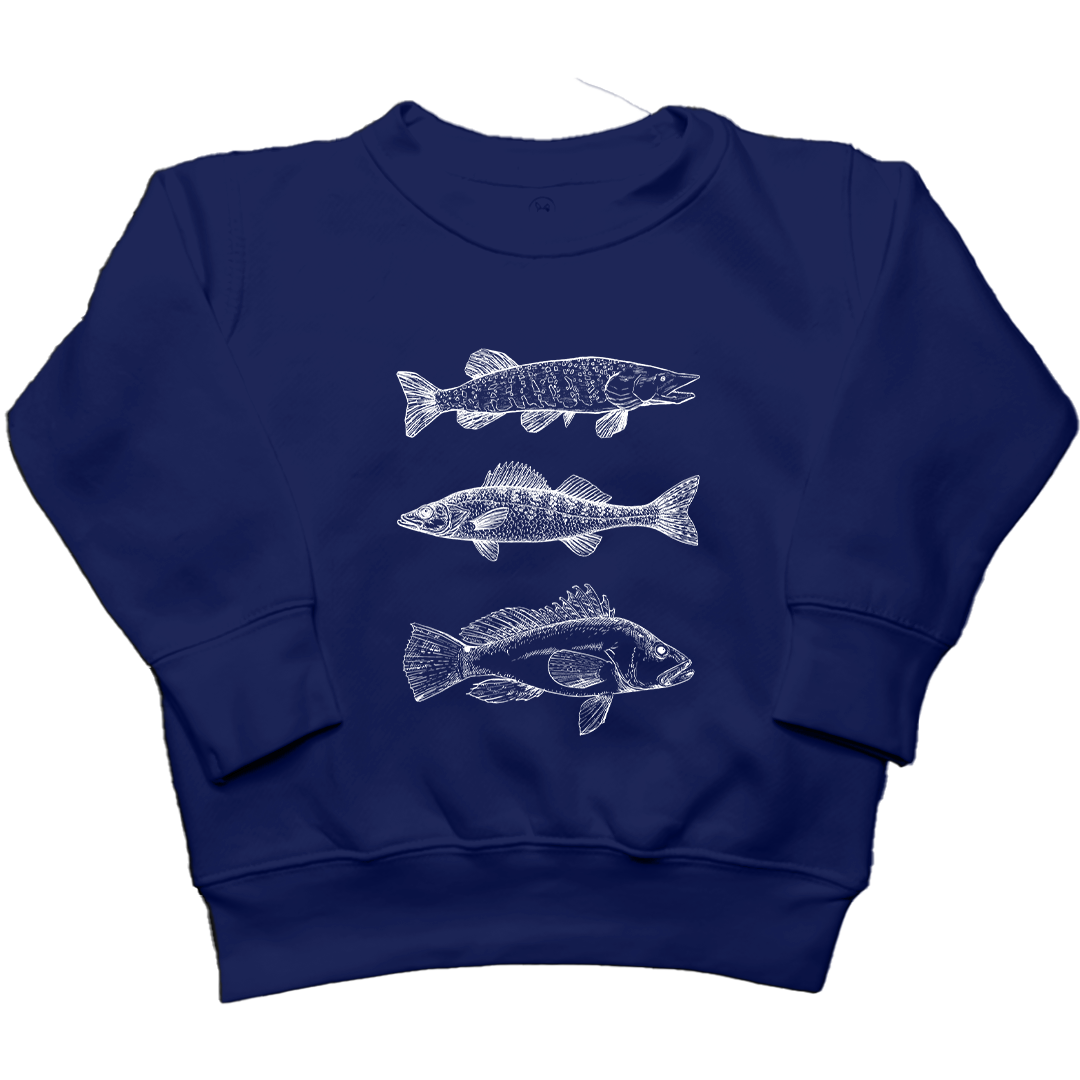 Midwest Fish Toddler Crew Neck Sweatshirt