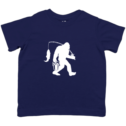 Fishing Sasquatch Kids Tee