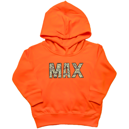 Personalized Camo Name Kids Hoodie