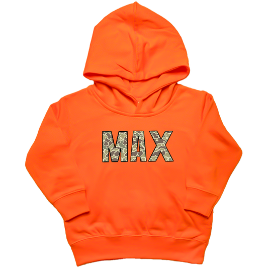 Personalized Camo Name Kids Hoodie