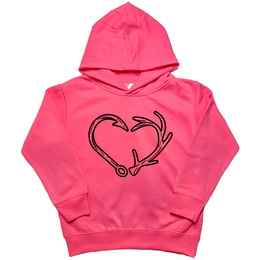 Hook Antler Heart Toddler Hoodie