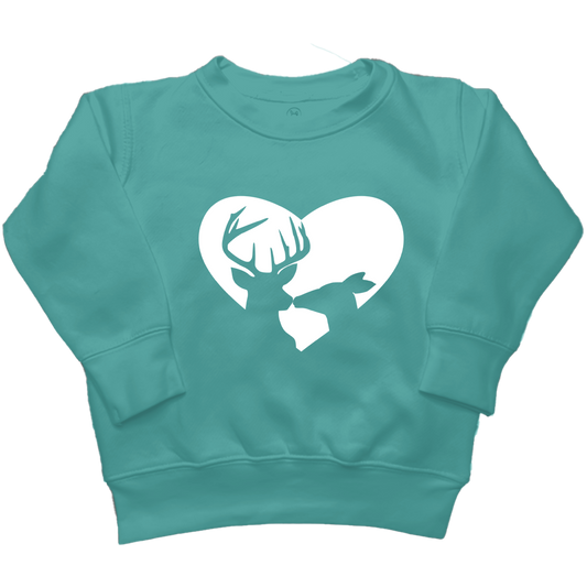 Deer Romance Toddler Crew Neck Sweatshirt